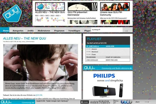 Bild: pier314 schickt QUU.FM Radio in das Social Web