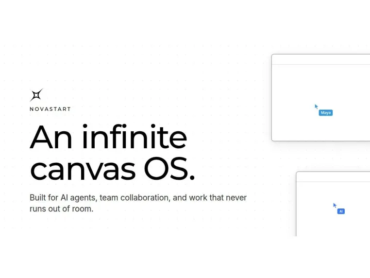 Bild: Novastart startet Infinite Canvas OS, bei dem KI-Agenten für alle sichtbar arbeiten