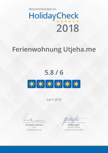 Montenegro Ferienwohnungen UTJEHA erneut unter den am besten bewerteten Unterkünften Bild: Montenegro Ferienwohnungen UTJEHA erneut unter den am besten bewerteten Unterkünften