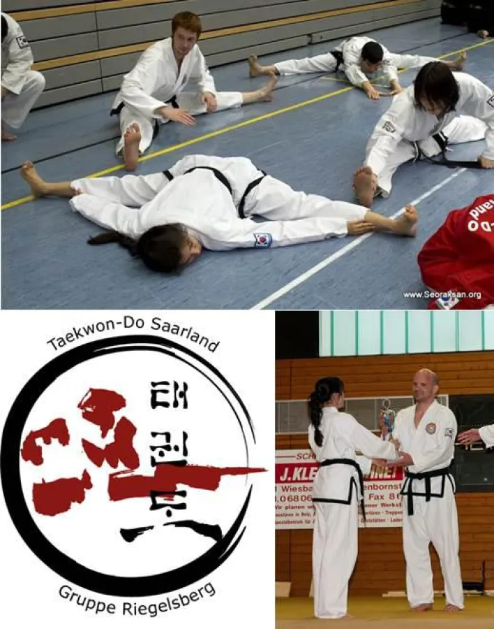 Myriam Trinh beim lockeren Stretching und bei der Siegerehrung. (Fotos: www.karintrinh.de)