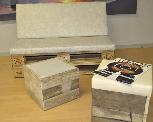 Bild: "Paletti" - Recycling-Palette mit Geschichte im aufregenden Materialmix