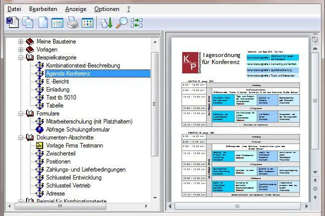 Textbaustein- und Vorlagenmanagement zur schnellen Dokumentenerstellung Bild: Textbaustein- und Vorlagenmanagement zur schnellen Dokumentenerstellung