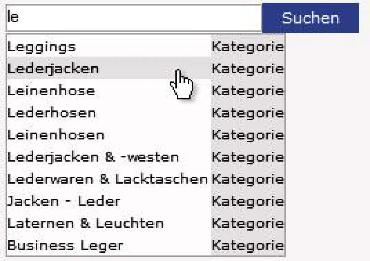 Neu im Heine-Shop: Die dynamische Vorschlagsfunktion FACT-Finder-Suggest