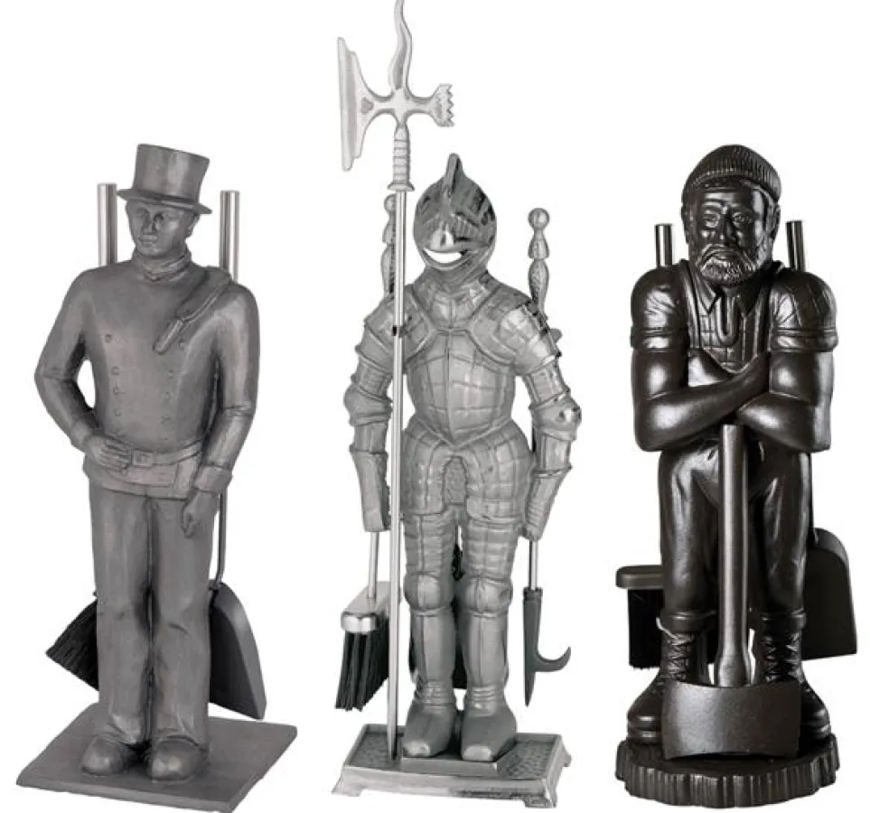 Dekorative Halter für das Kaminbesteck von Südmetall.