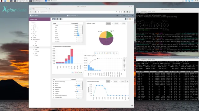Bild: Xplain Data: ObjectAnalytics DB auf Raspberry Pi 4 (8GB) zeigt Skalierbarkeit von Pi bis 256 Cores, TB RAM.