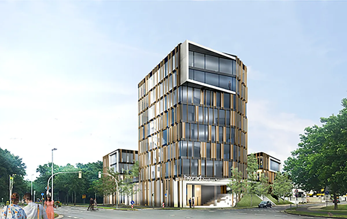 Visualisierung des neuen Headquarters der Hexad GmbH (© Planungsbüro Wehmeyer)