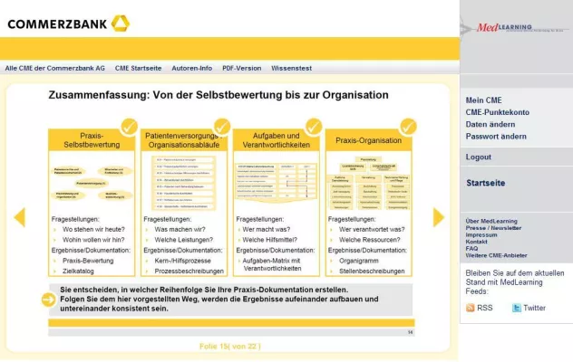 Bild: Neues CME „QM-Handbuch in der ärztlichen Praxis“ auf cme.medlearning.de