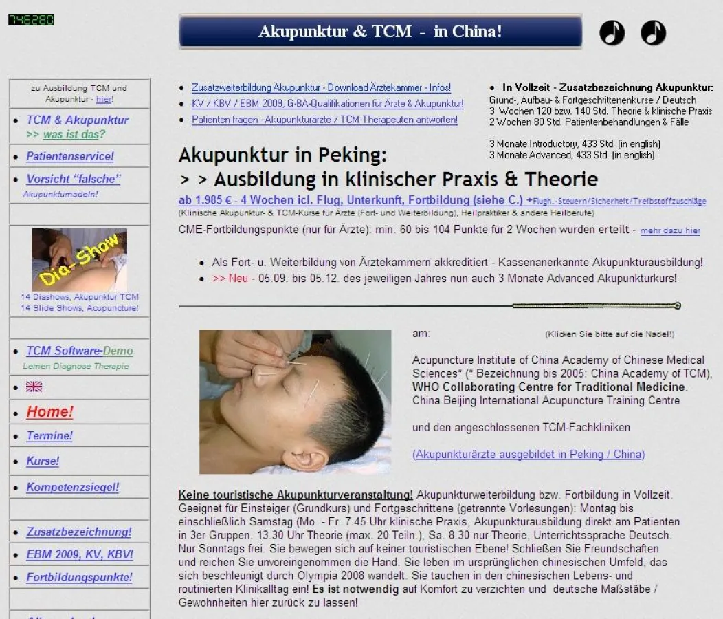 www.tcm-experten.de - Über 400 beantwortete Patientenfragen, Ärztekammeranerkannte Fort- und Weiterbildungen für die Zusatzbezeichnung Akupunktur in Peking, klinische Praxis & Theorie am 