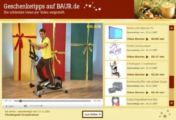 Bild: Versandhaus Baur mit Video-Weihnachtskalender