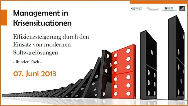 Einladung Runder Tisch "Management in Krisensituationen - Effizienzsteigerung durch moderne Softwarelösungen?" Bild: Einladung Runder Tisch "Management in Krisensituationen - Effizienzsteigerung durch moderne Softwarelösungen?"