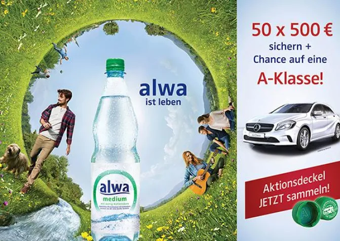 Bild: Sommerpromotion: Gehe mit alwa auf große Mineralwasser-Jagd!