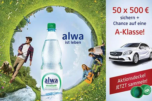 Sommerpromotion: Gehe mit alwa auf große Mineralwasser-Jagd! Bild: Sommerpromotion: Gehe mit alwa auf große Mineralwasser-Jagd!