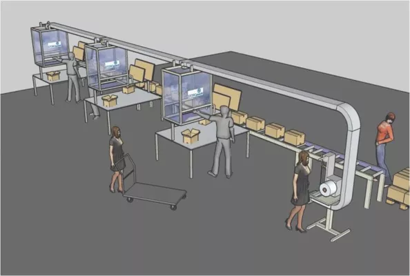 Bild: Teilautomatisierung von Storopack für den Packplatz - Luftkissen kommt wie gerufen