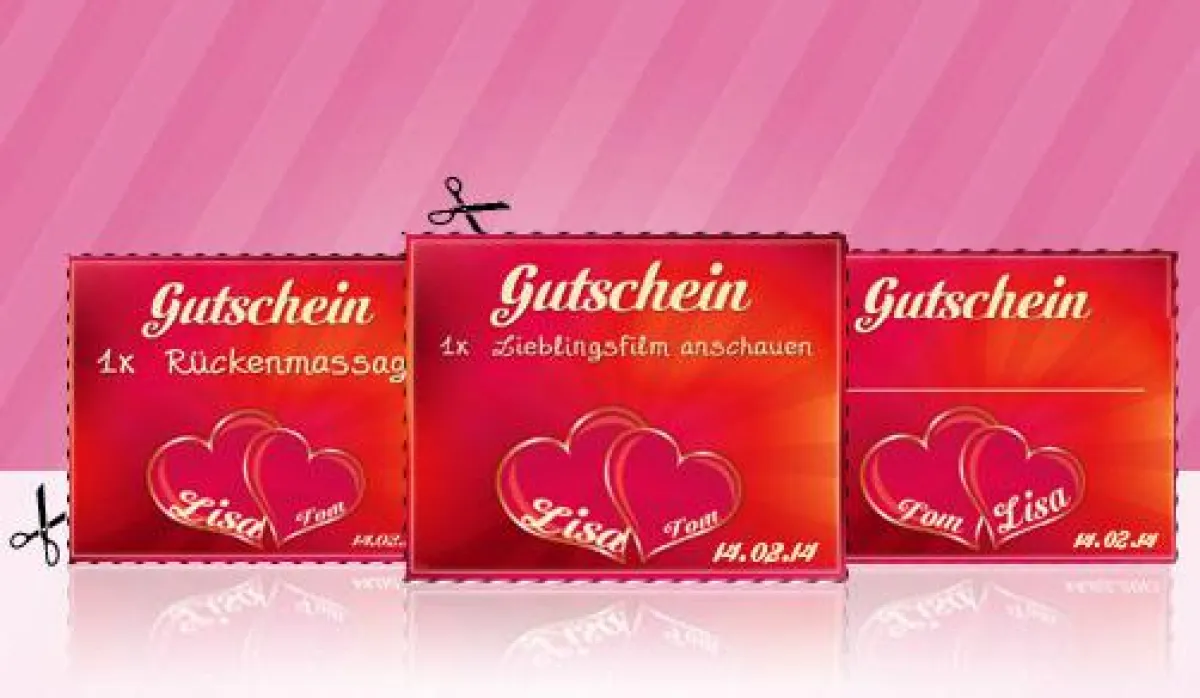 Last Minute Valentins-Geschenke zum Ausdrucken von Personello.com