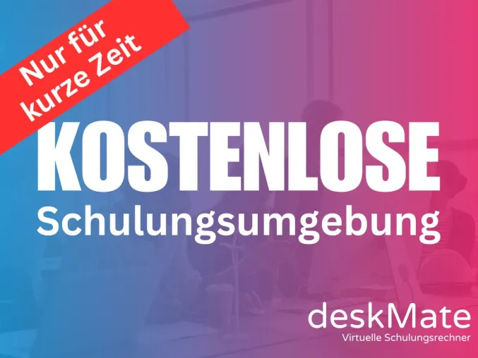 Bild: Aktion zur LEARNTEC 2024 - Kostenlose virtuelle Schulungsrechner von deskMate®