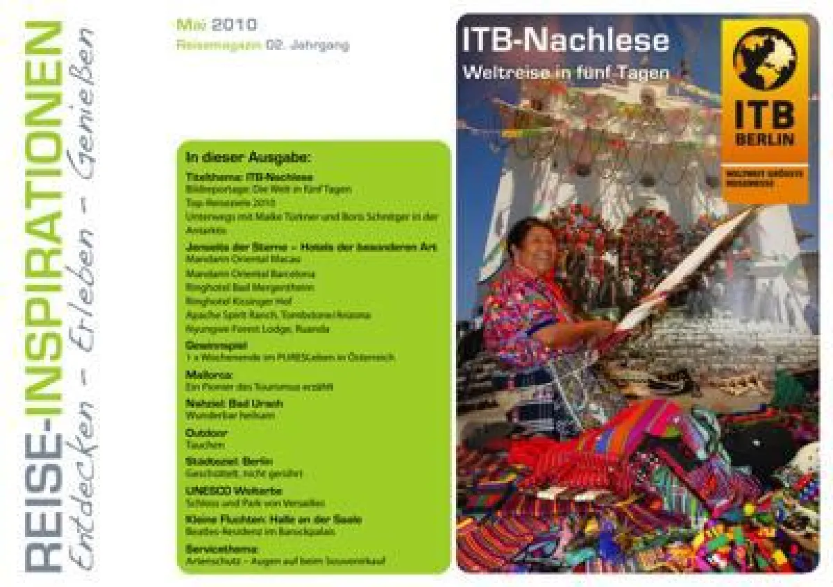 Reise-Inspirationen Titelthema Mai: Reise um die Welt