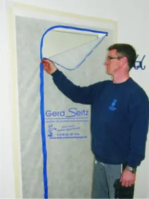 SEITZ Staubschutztür für Renovierungsarbeiten Bild: SEITZ Staubschutztür für Renovierungsarbeiten