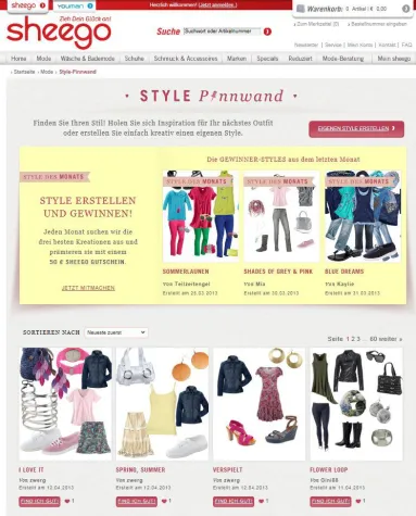 Bild: sheego startet Style-Pinnwand zur Mode-Inspiration