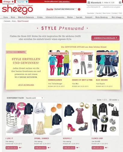 Bild: sheego startet Style-Pinnwand zur Mode-Inspiration