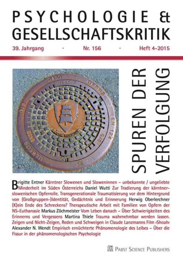 Psychologie und Gesellschaftskritik Nr. 156. Themenschwerpunkt: Spuren der Verfolgung