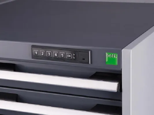 Bild: cubioPIN, neues elektronisches Schloss für Schubladenschränke und Werkbänke