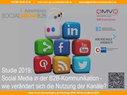 Bild: B2B Social Media Studie 2019 – Aus der Praxis für die Praxis – Erstmals für den gesamten DACH-Raum
