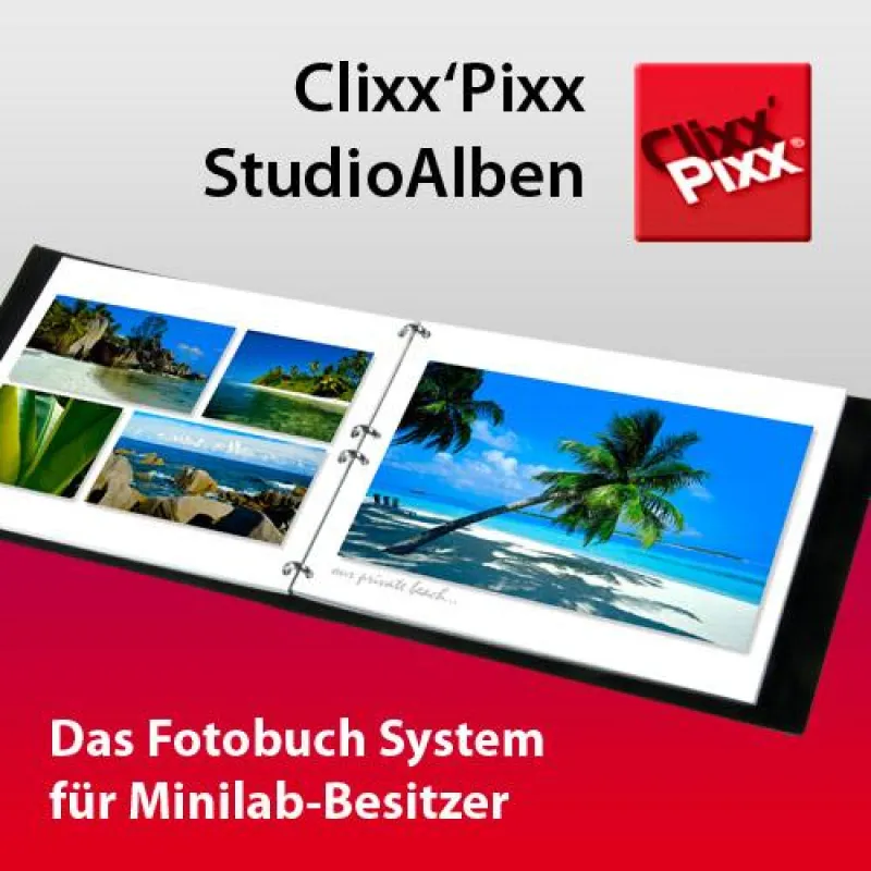 Die Clixx'Pixx StudioAlben. hier: Format 20x25 cm, Echtleder-Cover