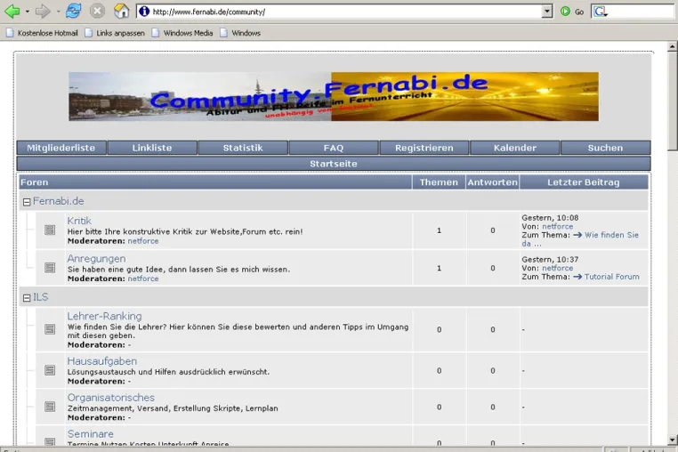Bild: Forum für Fernabiturienten aller Institute erneut gestartet