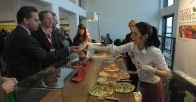 Bild: PizzaExperten im Pressezentrum der Internationalen Grünen Woche