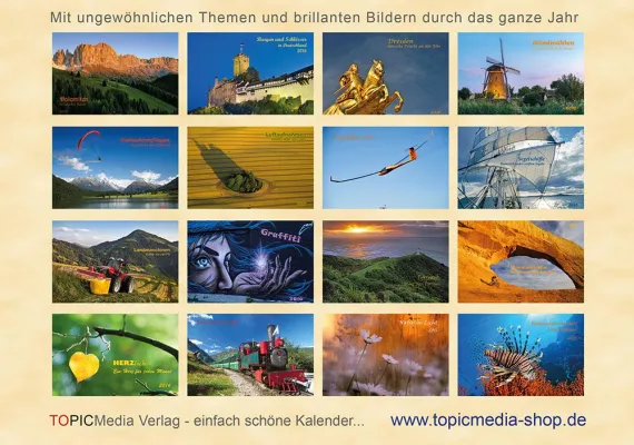 Bild: Kleiner Verlag mit großem Erfolg – Wandkalender von TopicMedia