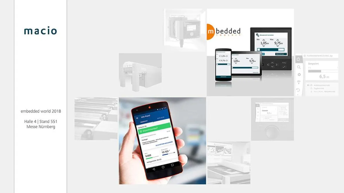 Auch im Jahr 2018 ist macio als embedded-Spezialist auf der embedded world in Nürnberg vertreten.