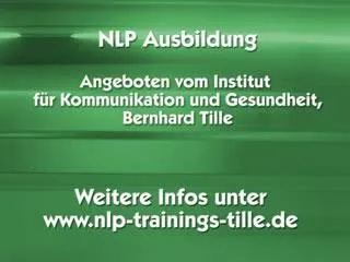 Bild: Video zu NLP-Ausbildung und Lerninhalten