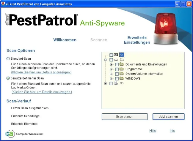 PestPatrol 2005: Spionage verhindern Bild: PestPatrol 2005: Spionage verhindern