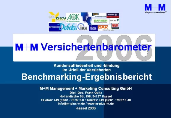 Der Krankenkassenmarkt im Fokus der Versicherten (M+M Versichertenbarometer 2006) Bild: Der Krankenkassenmarkt im Fokus der Versicherten (M+M Versichertenbarometer 2006)