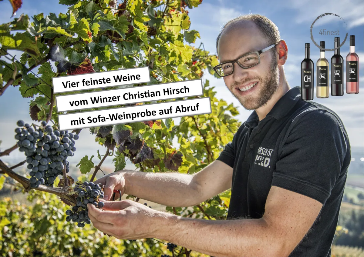 Aufsteiger Christian Hirsch & seine vier feinsten Weine bei 4finest.de