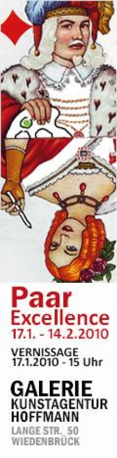 Einladung zur Ausstellung Paar Excellence in die Kunstagentur Hoffmann Galerie