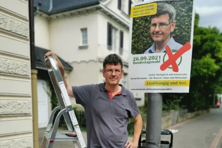 Bild: Unabhängig und frei zur Bundestagswahl: Bernd Herrmann kandidiert im Wahlkreis Mettmann I