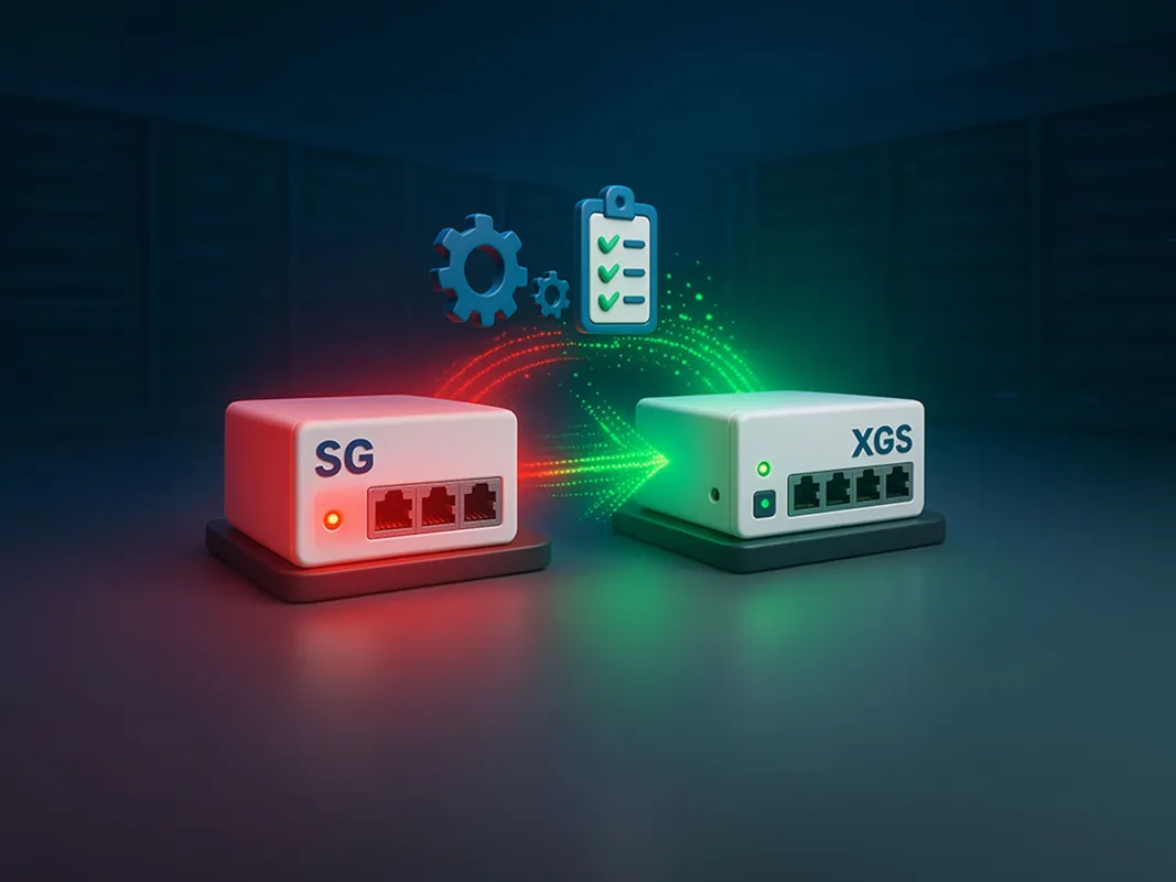 Klassischer Firewall-Migration-Case: Abgekündigte Sophos SG UTM wird auf Nachfolger XGS migriert. (© Aphos GmbH / Firewalls24)