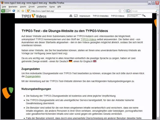 Bild: Neue TYPO3-Übungswebsites begleiten Schulungsvideos