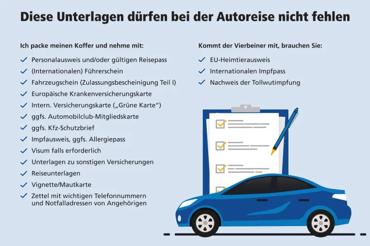 Richtig versichert mit dem Auto verreisen – so gelingt die Reisevorbereitung Bild: Richtig versichert mit dem Auto verreisen – so gelingt die Reisevorbereitung