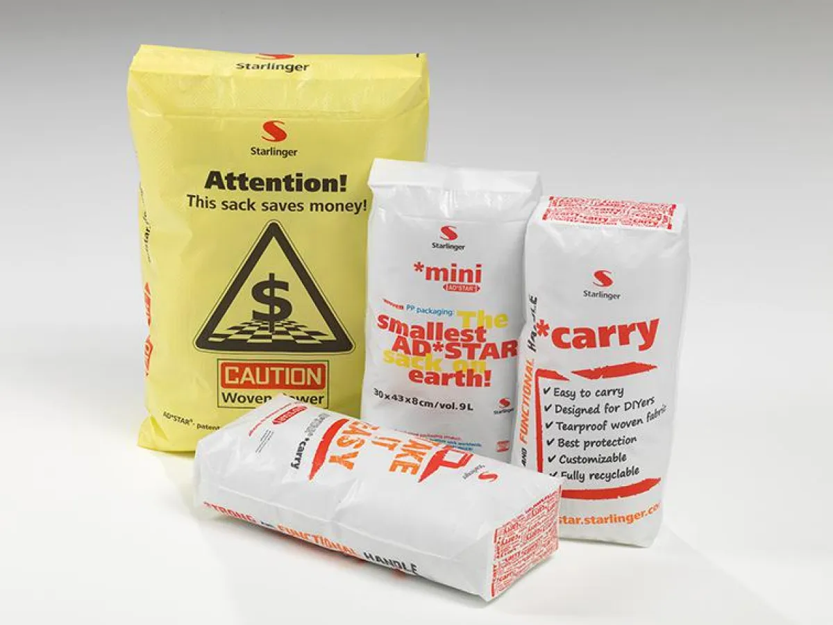 Starlinger AD*STAR®-Säcke können in unterschiedlichen Größen und Ausführungen produziert werden.