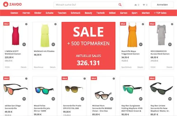 Bild: Über 200.000 neue Sales auf Zavoo.de - Die Shopping Sale-Suche auf Erfolgskurs