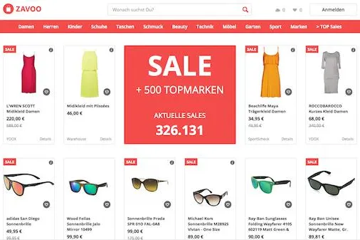 Bild: Über 200.000 neue Sales auf Zavoo.de - Die Shopping Sale-Suche auf Erfolgskurs