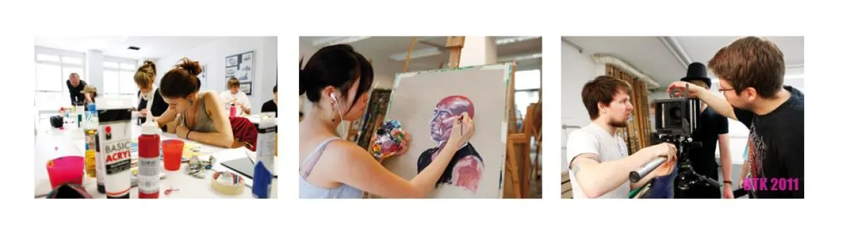 btk Studenten im Atelier