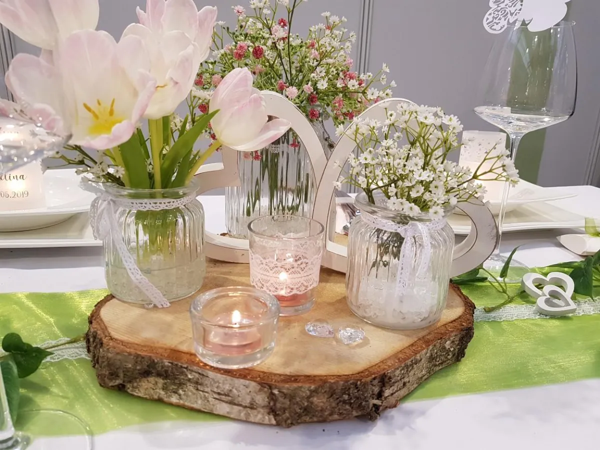 Tischdeko Ideen, Hochzeitsdekoration, die Ihre Silberne zu einem Erlebnis macht