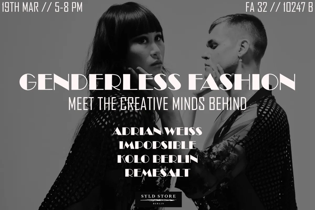 OFFIZIELLE EINLADUNG: GENDERLESS FASHION zur BERLIN FASHION WEEK (© Credits: © Michael Mann / Models Michelle Cheung & Felix Schütze)