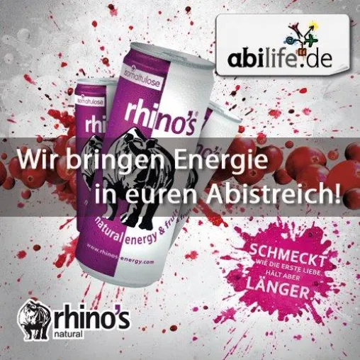 Bild: abilife und rhino’s bringen Energie in euren Abistreich