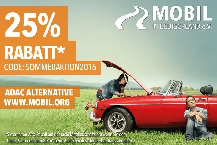 Bild: Sicher in den Urlaub - Große Sommeraktion beim Automobilclub Mobil in Deutschland e.V.