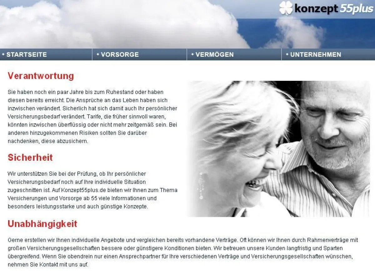 Optimale Versorgelösungen für die Generation 55plus