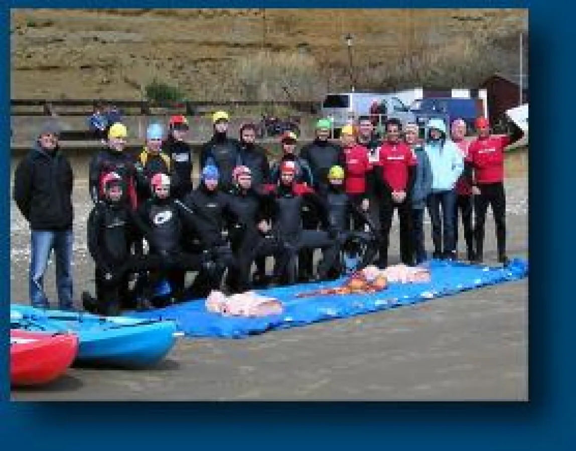 Rettungsschwimmer beim Training auf der Isle of Wight